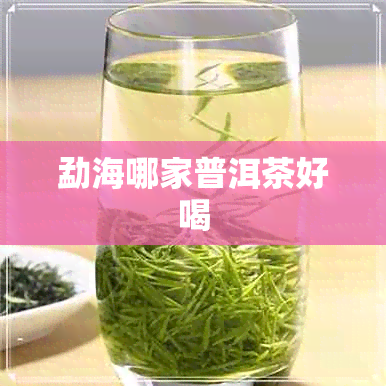 勐海哪家普洱茶好喝