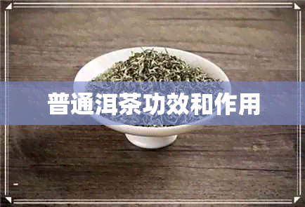 普通洱茶功效和作用