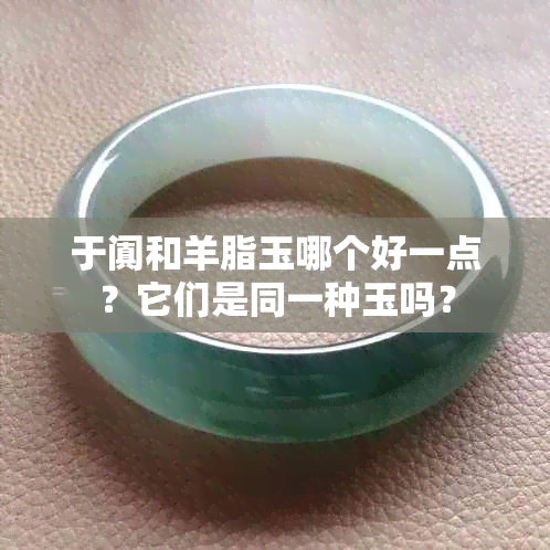 于阗和羊脂玉哪个好一点？它们是同一种玉吗？