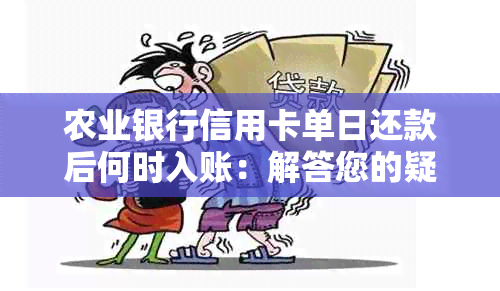 农业银行信用卡单日还款后何时入账：解答您的疑惑与操作指南