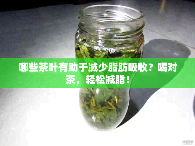 哪些茶叶有助于减少脂肪吸收？喝对茶，轻松减脂！