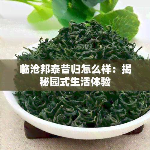 临沧邦泰昔归怎么样：揭秘园式生活体验