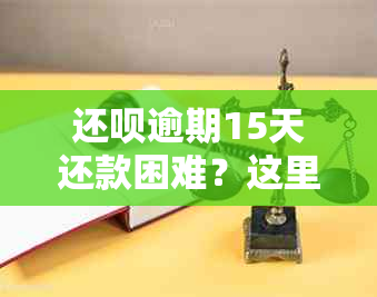 还款逾期15天还款困难？这里有解决方案！