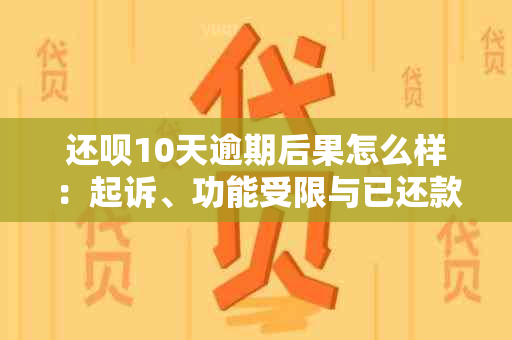 还款10天逾期后果怎么样：起诉、功能受限与已还款2000多