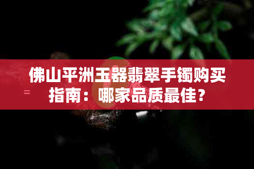 佛山平洲玉器翡翠手镯购买指南：哪家品质更佳？