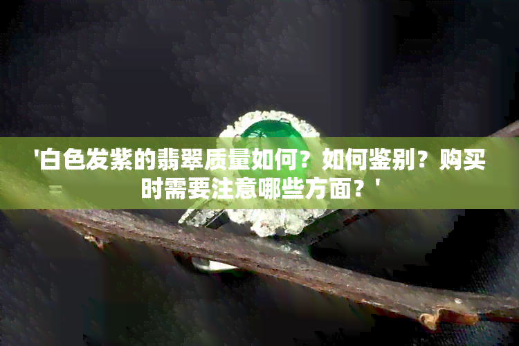 '白色发紫的翡翠质量如何？如何鉴别？购买时需要注意哪些方面？'