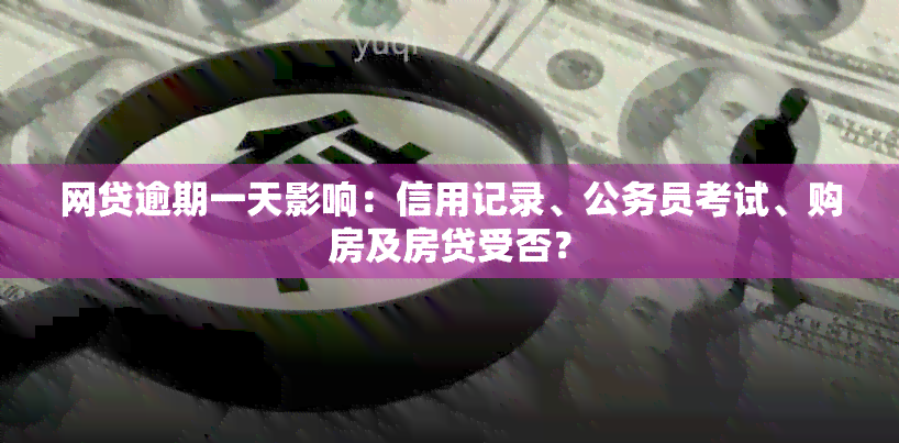 网贷逾期一天影响：信用记录、公务员考试、购房及房贷受否？