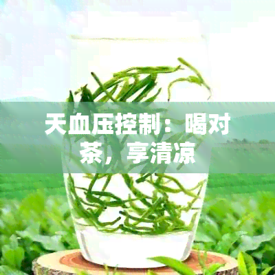 天血压控制：喝对茶，享清凉