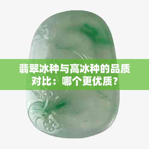 翡翠冰种与高冰种的品质对比：哪个更优质？