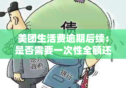 美团生活费逾期后续：是否需要一次性全额还清？