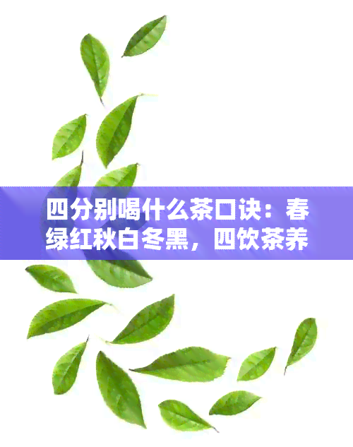 四分别喝什么茶口诀：春绿红秋白冬黑，四饮茶养生好！