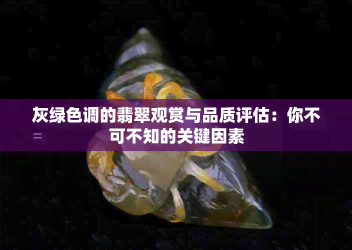 灰绿色调的翡翠观赏与品质评估：你不可不知的关键因素