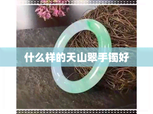 什么样的天山翠手镯好