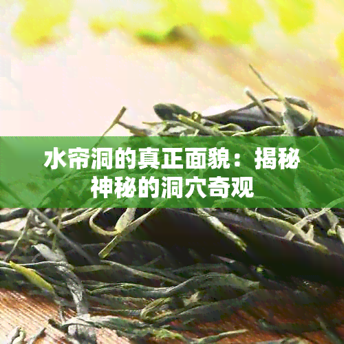 水帘洞的真正面貌：揭秘神秘的洞穴奇观