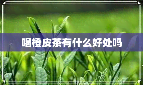 喝橙皮茶有什么好处吗