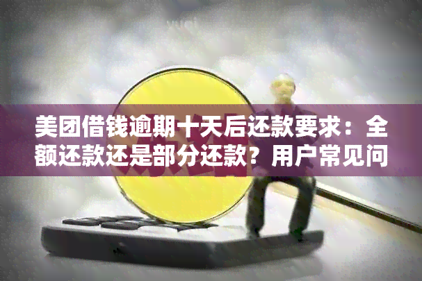 美团借钱逾期十天后还款要求：全额还款还是部分还款？用户常见问题解答