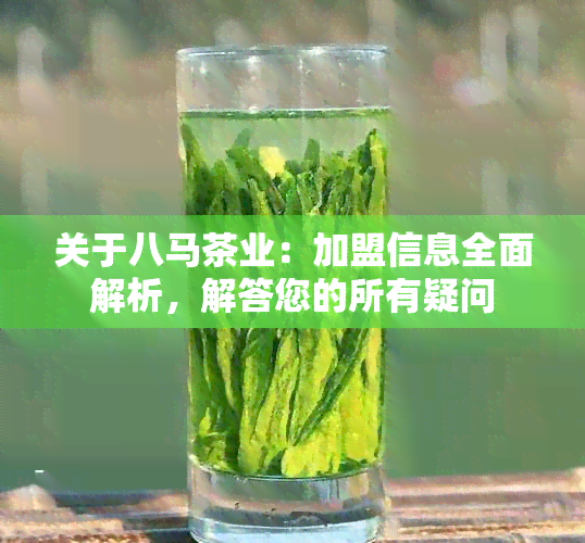 关于八马茶业：加盟信息全面解析，解答您的所有疑问