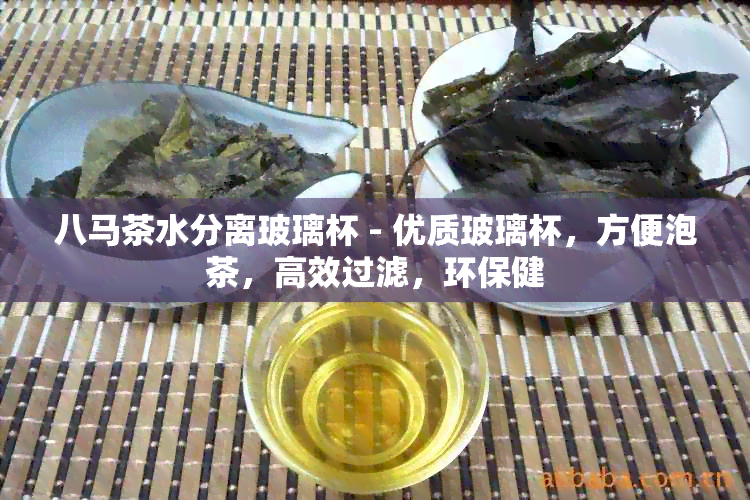 八马茶水分离玻璃杯 - 优质玻璃杯，方便泡茶，高效过滤，环保健