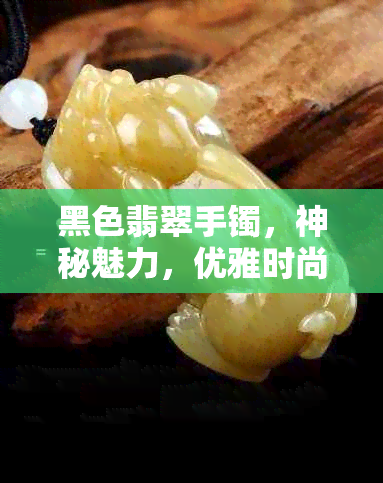 黑色翡翠手镯，神秘魅力，优雅时尚，珍贵宝石，奢华品味