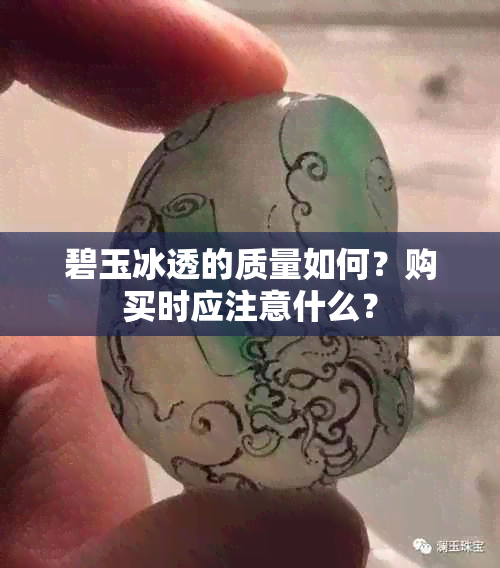 碧玉冰透的质量如何？购买时应注意什么？