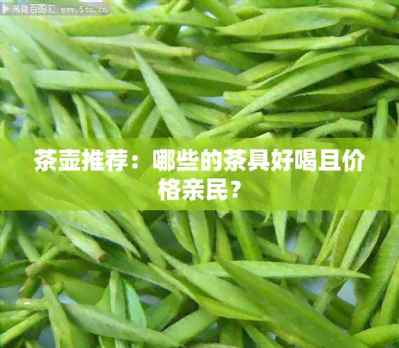 茶壶推荐：哪些的茶具好喝且价格亲民？