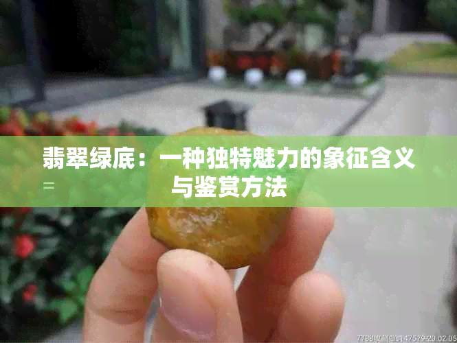 翡翠绿底：一种独特魅力的象征含义与鉴赏方法