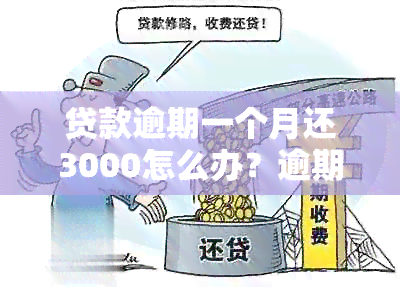 贷款逾期一个月还3000怎么办？逾期一个月还款的后果及恢复时间