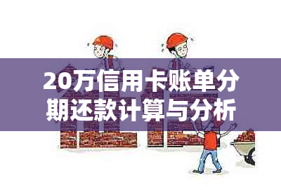 20万信用卡账单分期还款计算与分析