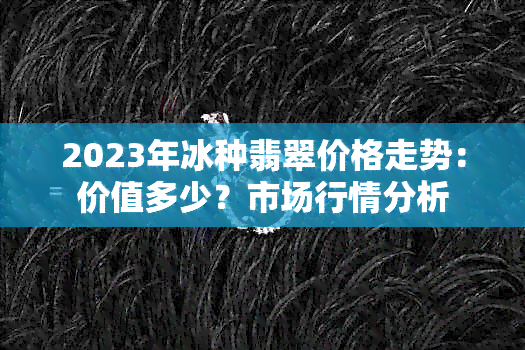 2023年冰种翡翠价格走势：价值多少？市场行情分析