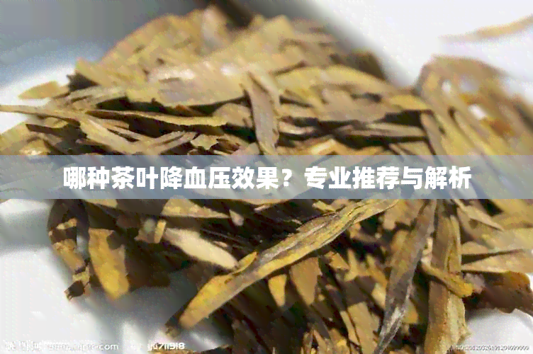 哪种茶叶降血压效果？专业推荐与解析