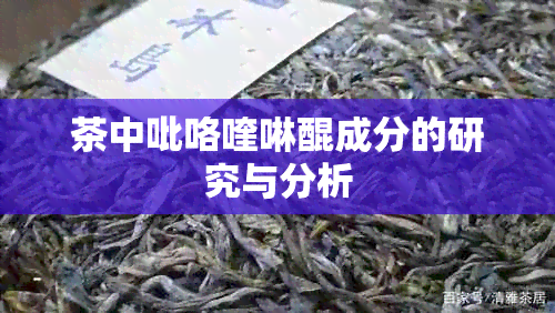 茶中吡咯喹啉醌成分的研究与分析