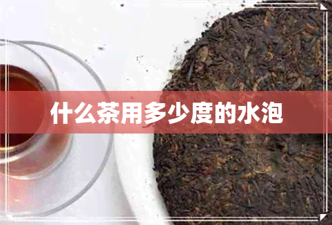 什么茶用多少度的水泡