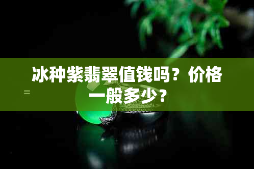 冰种紫翡翠值钱吗？价格一般多少？