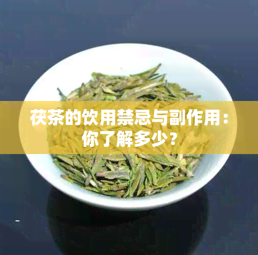 茯茶的饮用禁忌与副作用：你了解多少？