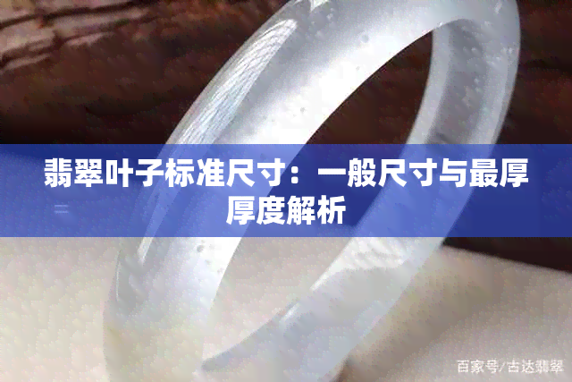 翡翠叶子标准尺寸：一般尺寸与最厚厚度解析