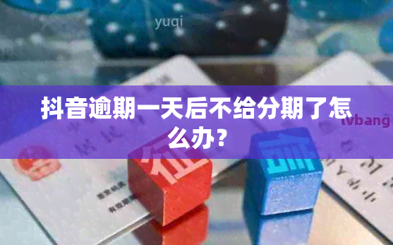 抖音逾期一天后不给分期了怎么办？