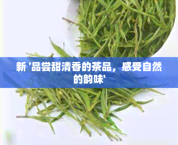 新 '品尝甜清香的茶品，感受自然的韵味'