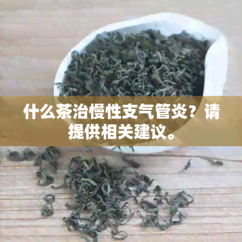 什么茶治慢性支气管炎？请提供相关建议。