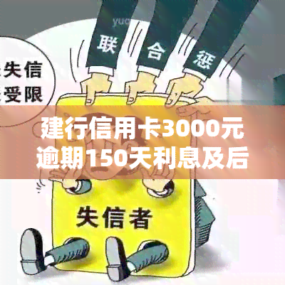 建行信用卡3000元逾期150天利息及后果