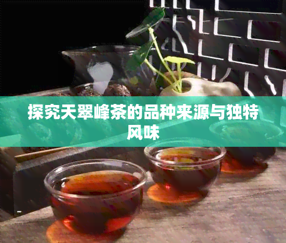 探究天翠峰茶的品种来源与独特风味