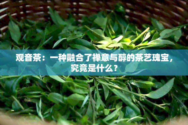 观音茶：一种融合了禅意与醇的茶艺瑰宝，究竟是什么？