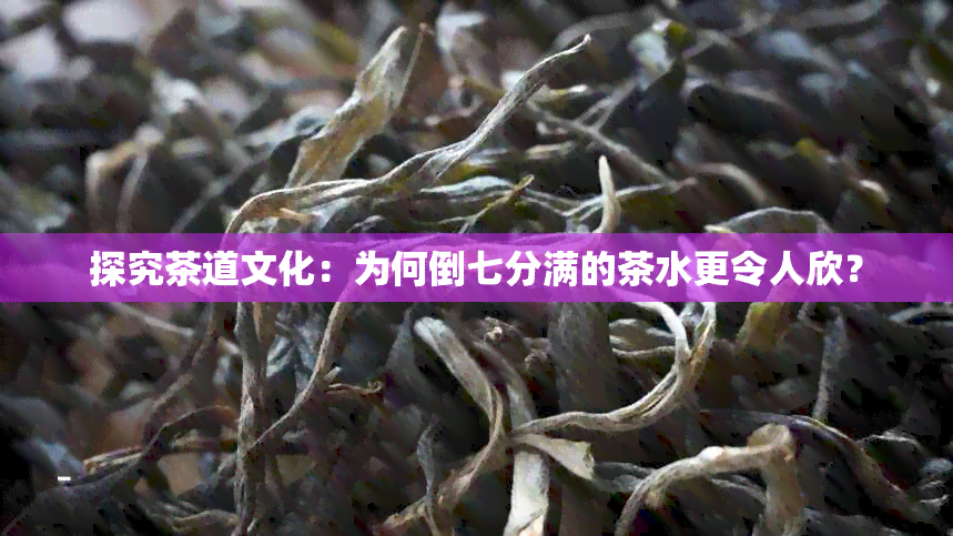 探究茶道文化：为何倒七分满的茶水更令人欣？