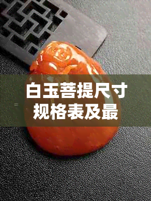 白玉菩提尺寸规格表及更佳选择：多大才合适？