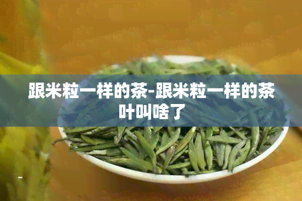 跟米粒一样的茶-跟米粒一样的茶叶叫啥了