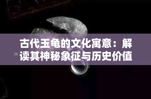 古代玉龟的文化寓意：解读其神秘象征与历史价值