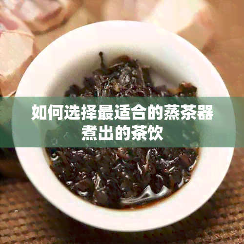 如何选择最适合的蒸茶器煮出的茶饮