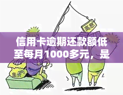 信用卡逾期还款额低至每月1000多元，是否合理？如何解决信用卡逾期问题？