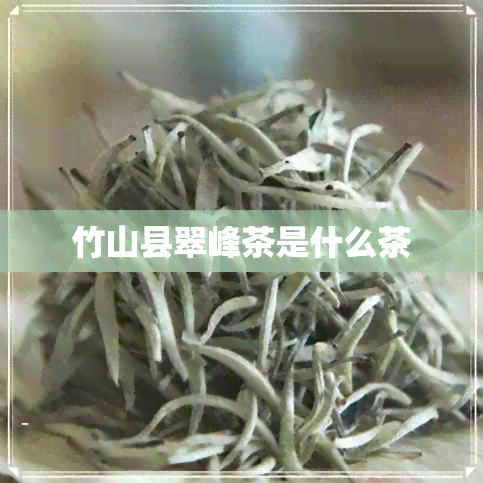 竹山县翠峰茶是什么茶