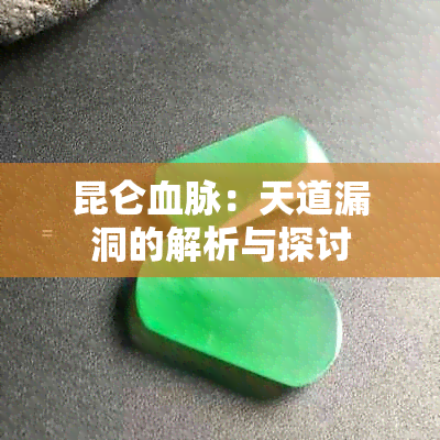 昆仑血脉：天道漏洞的解析与探讨