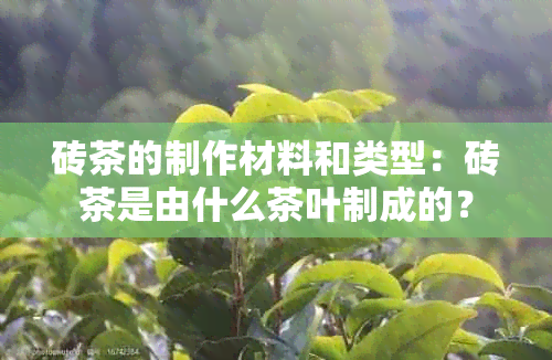 砖茶的制作材料和类型：砖茶是由什么茶叶制成的？